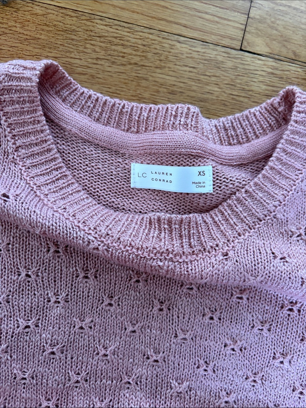 Pink Knit Ruffle Hem Top - Picture 2 of 2